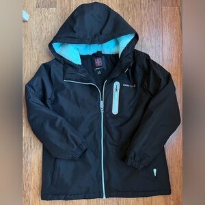 Swiss tech girls coat size 10/12 Large black
